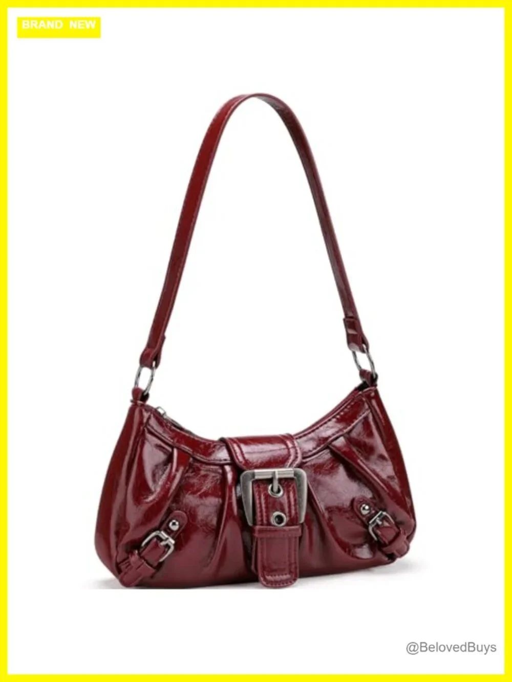 Hobo Shoulder Bag Faux Leather Top Handle Zipper Handbag